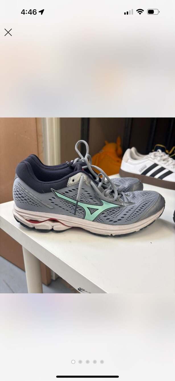 MIZUNO J1GD183135 Wave Rider 22 Women's Blue Gray Green Running Shoes Size 11